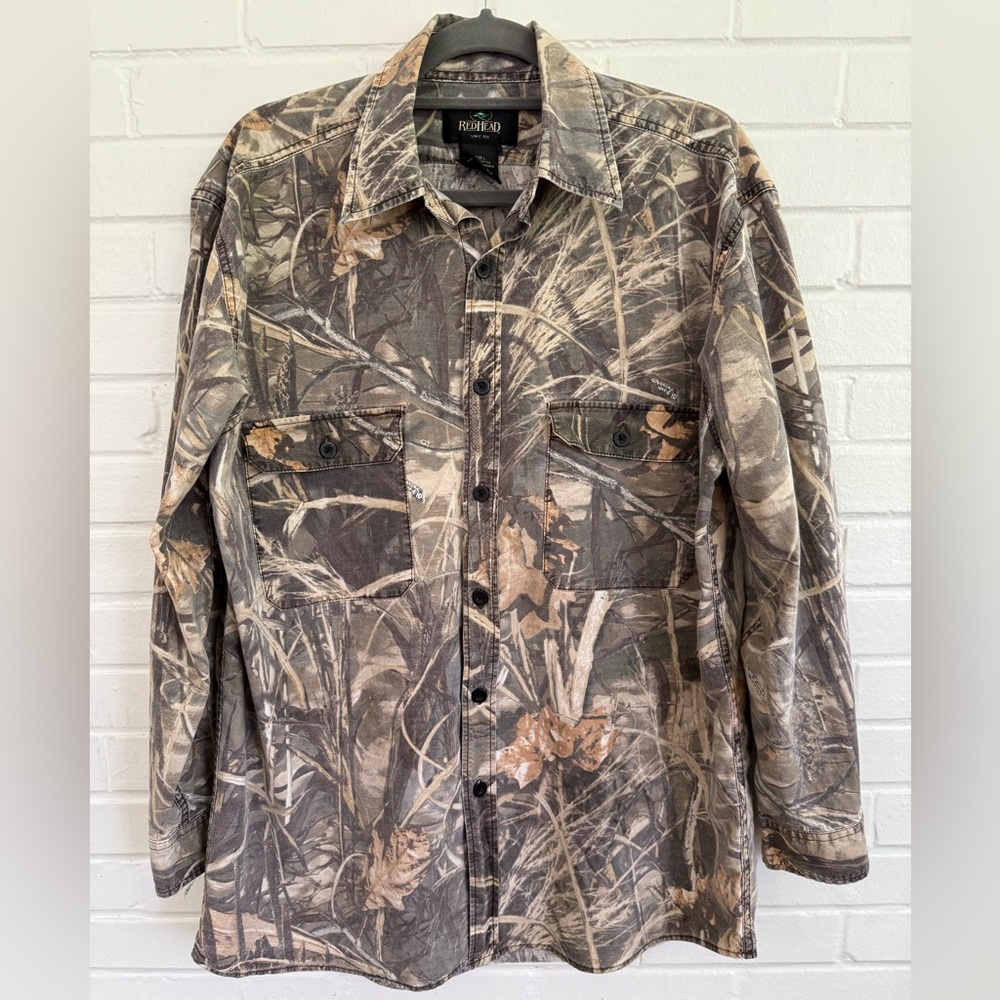 RedHead Vintage Camo Button Up Long Sleeve Shirt - Men’s Large